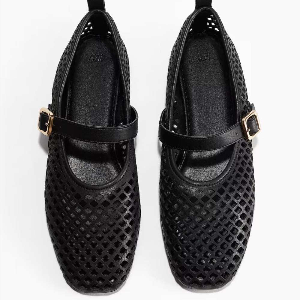 H&M Mary Jane Perforated Ballet Flats